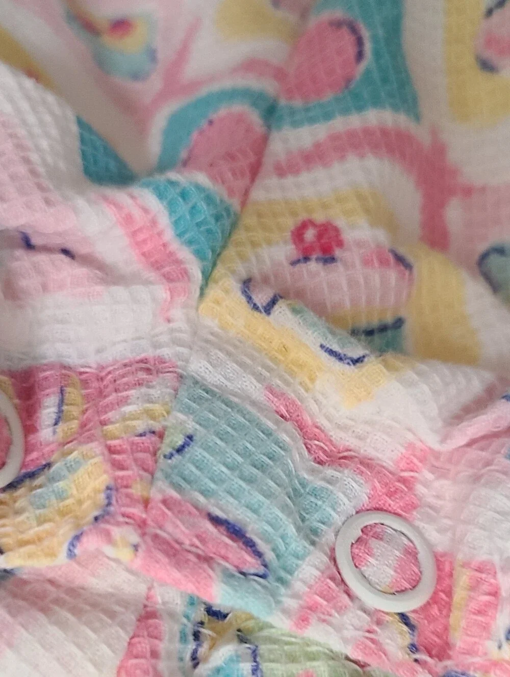 Vtg Oshkosh Baby B’Gosh Vestbak Overalls Bubble Romper Girls 3/6M Heart Flower